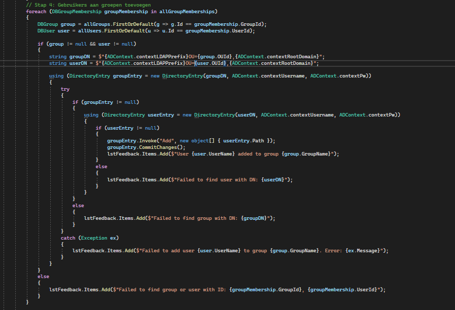 Active directory programming c 