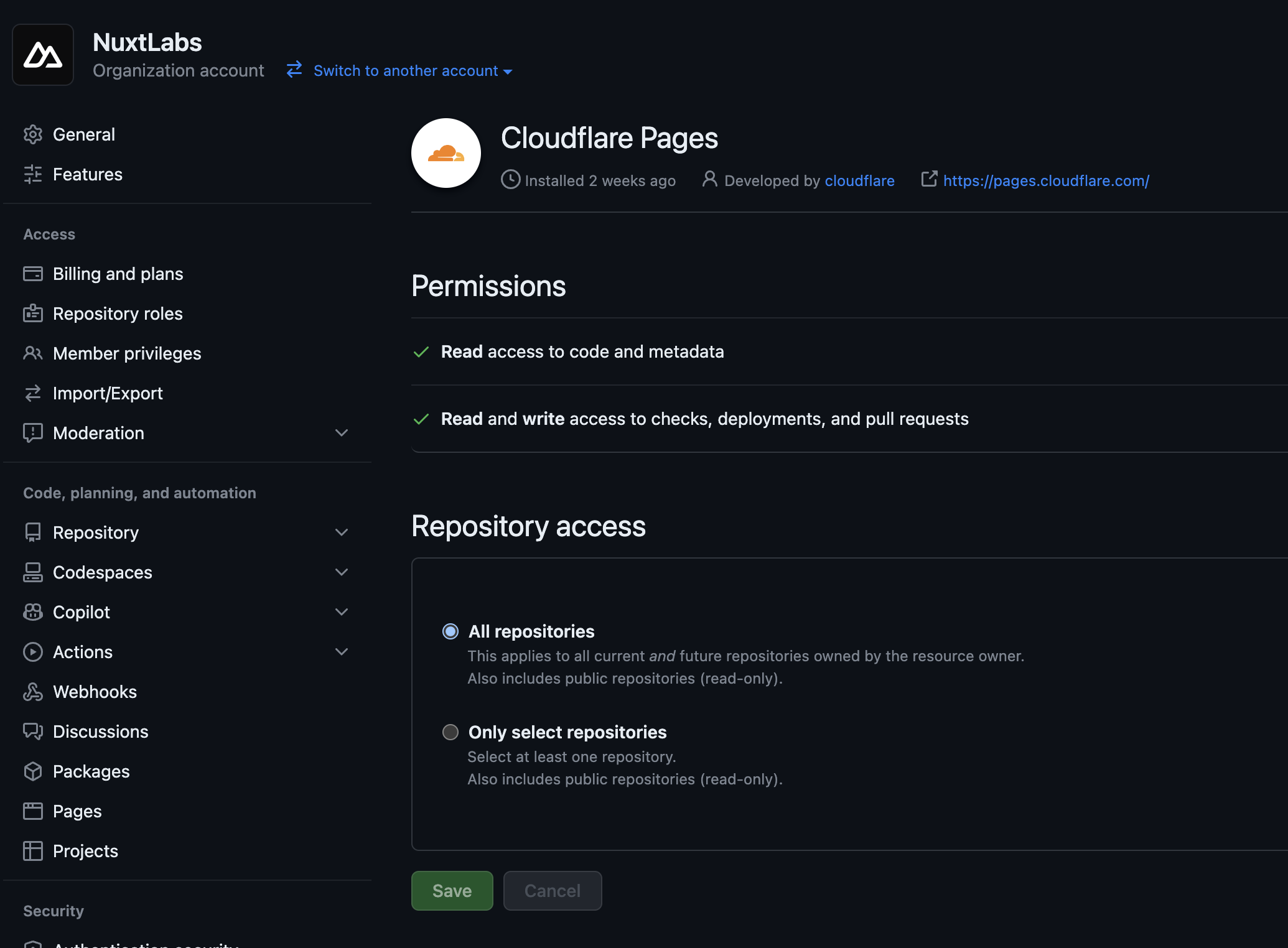 GitHub integration not working Cloudflare Developers