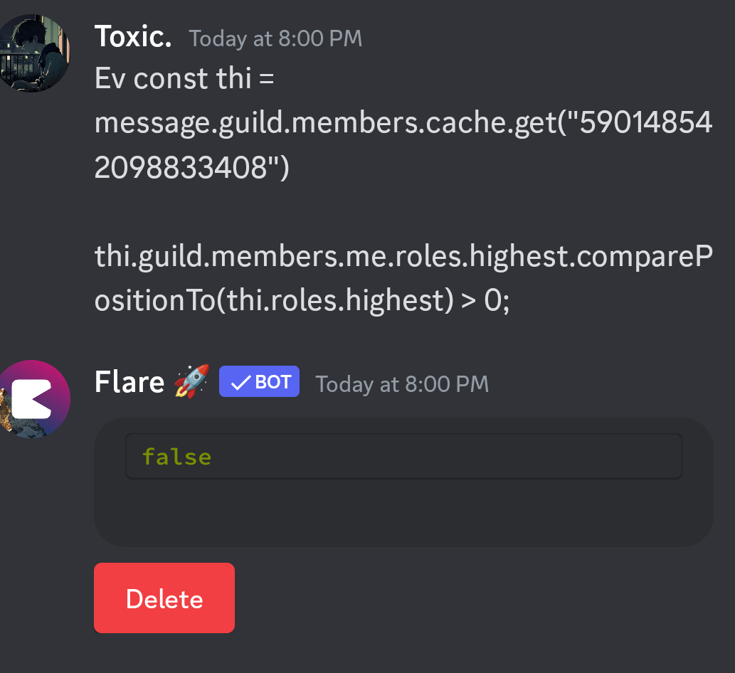 False Alright member.bannable shows false even everything is alright - discord.js ...