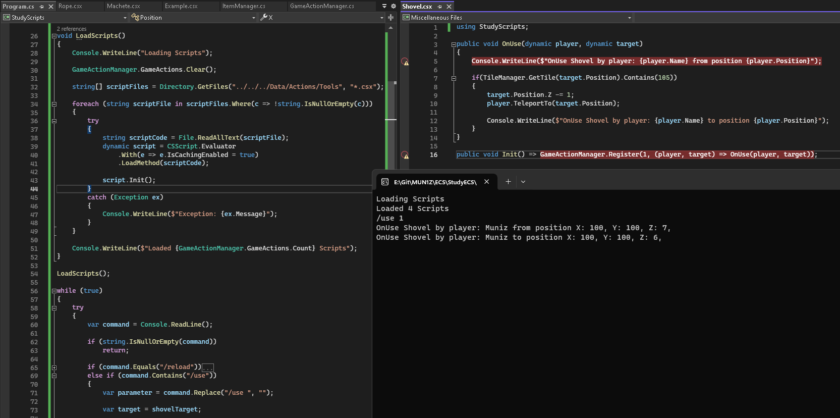 Load and debug c# scripts in runtime - C#