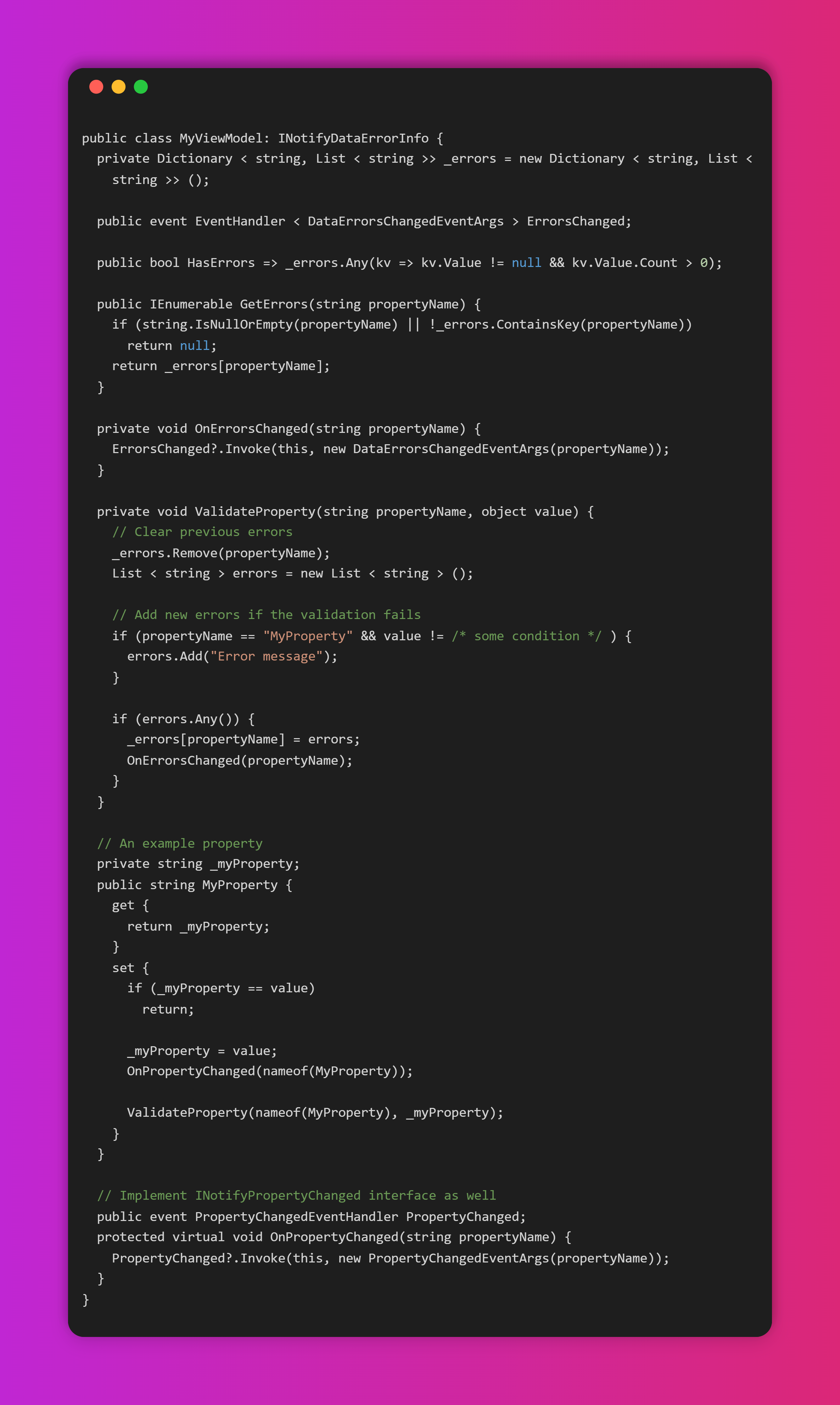How to check Validation Error programically C in MVVM? C