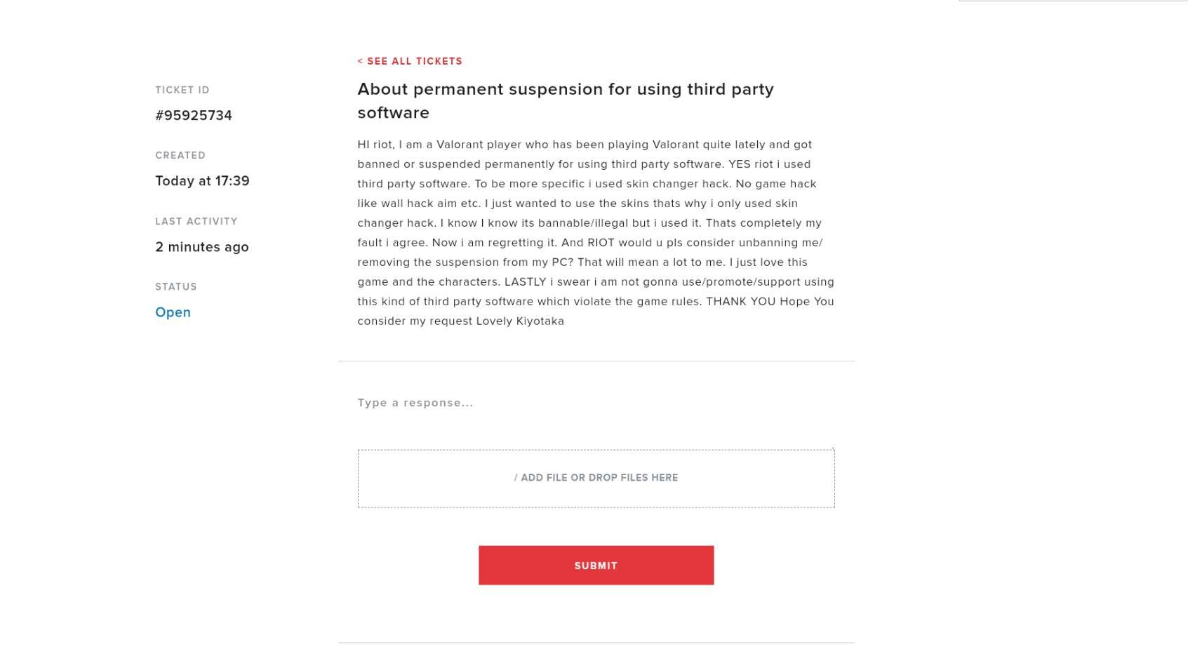 Permanent suspension VALORANT