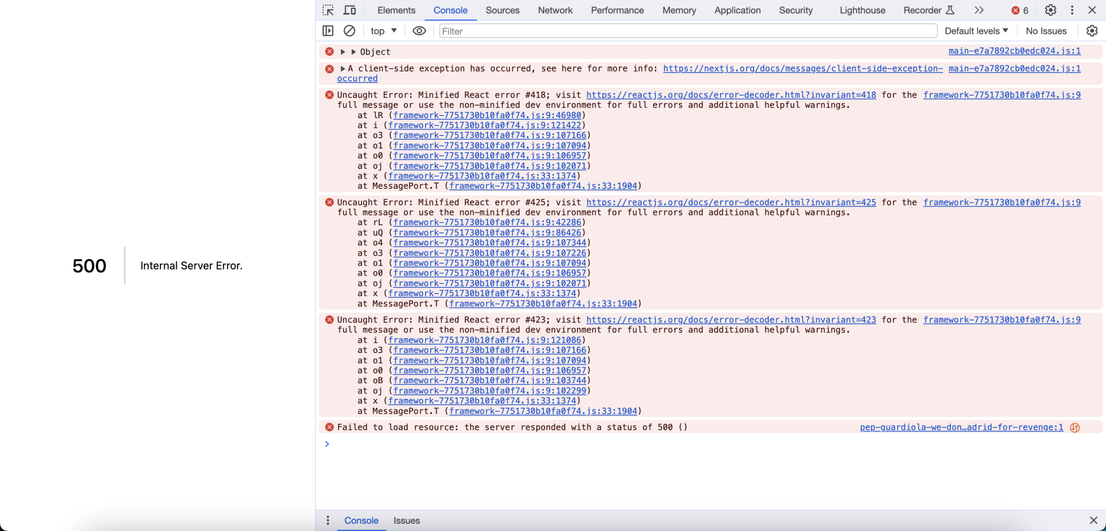 500 Internal Server Error on Cloudflare Page Cloudflare Developers