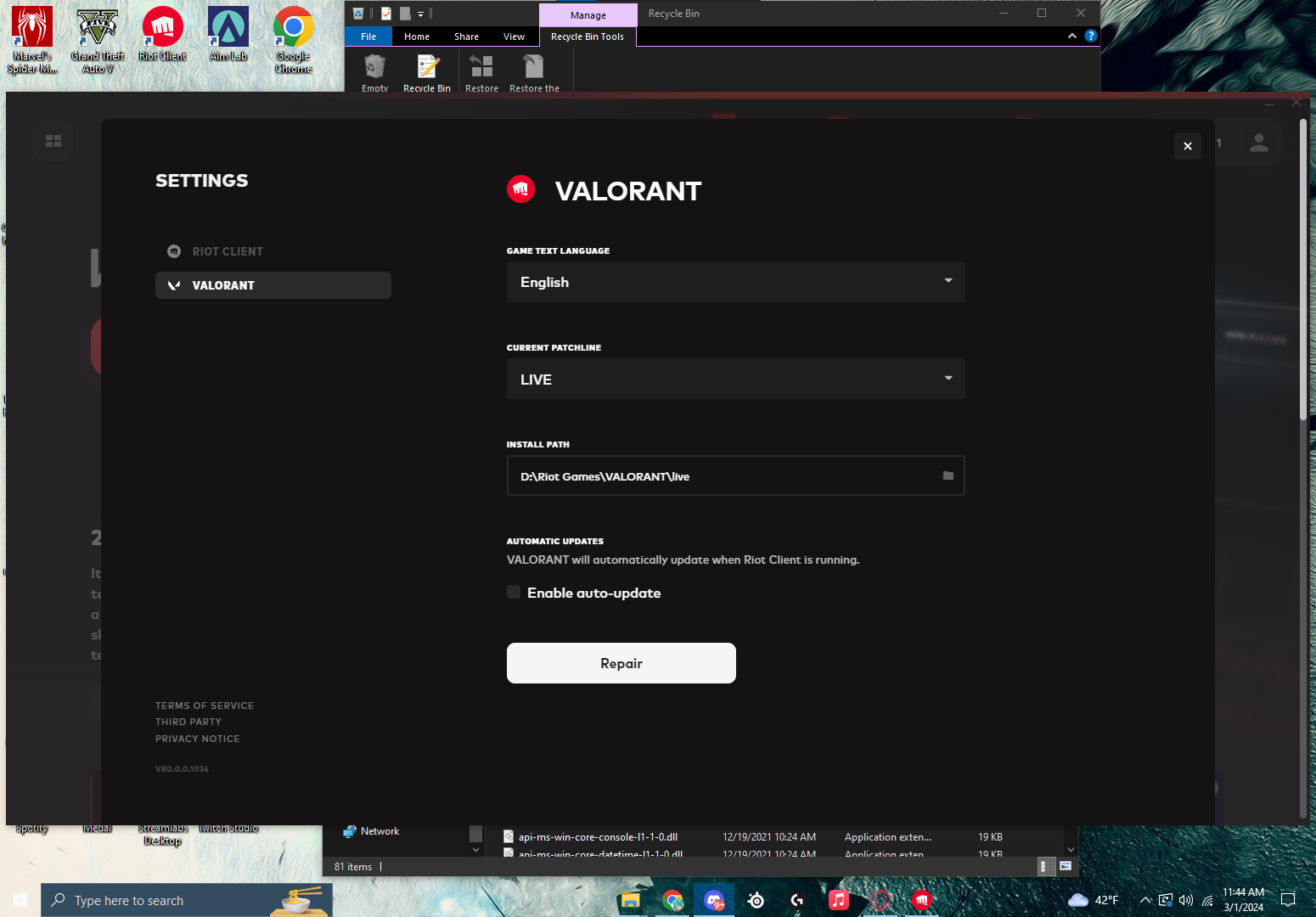 game takes forever to load VALORANT