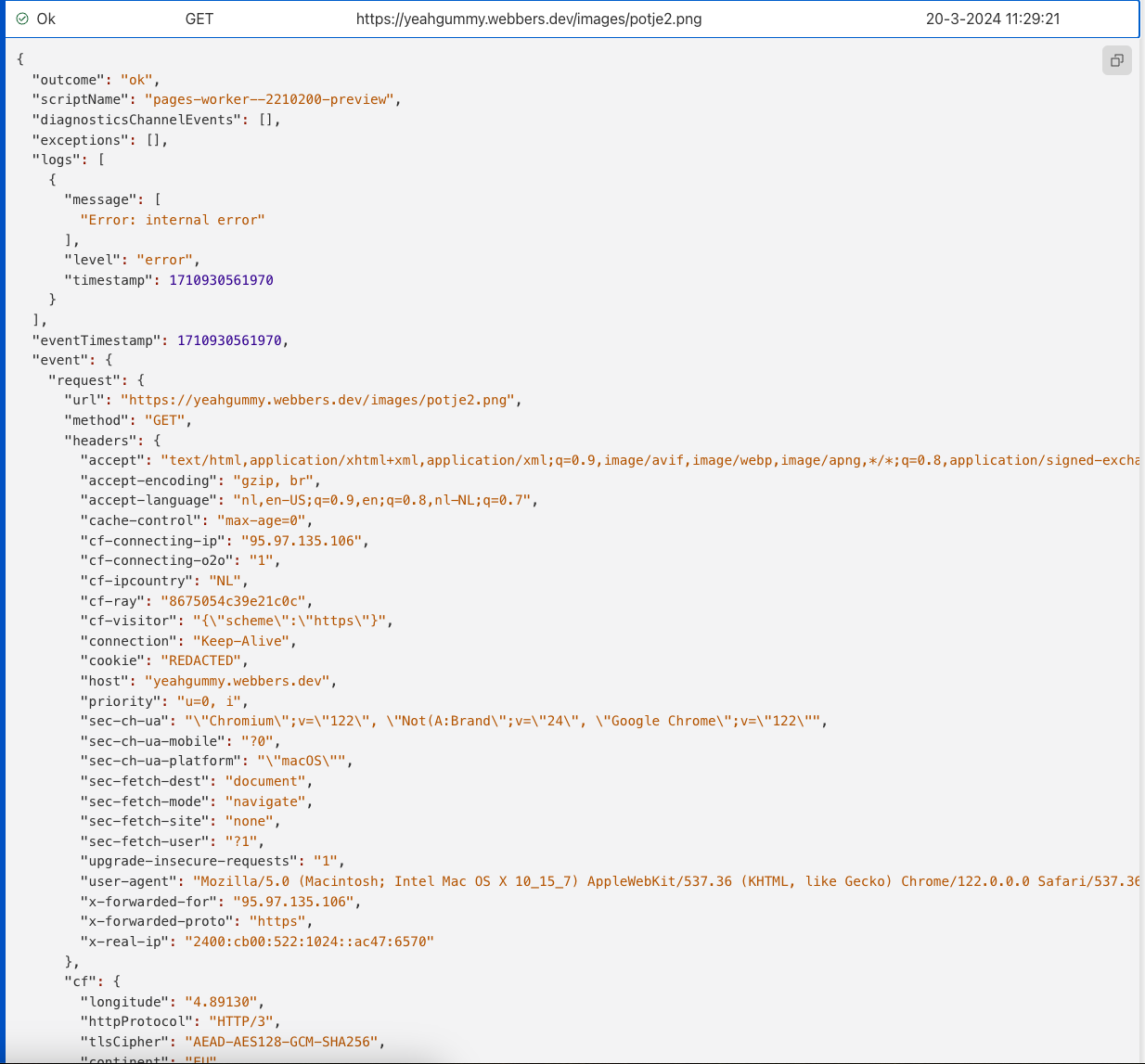 Internal server error with static images Cloudflare Developers