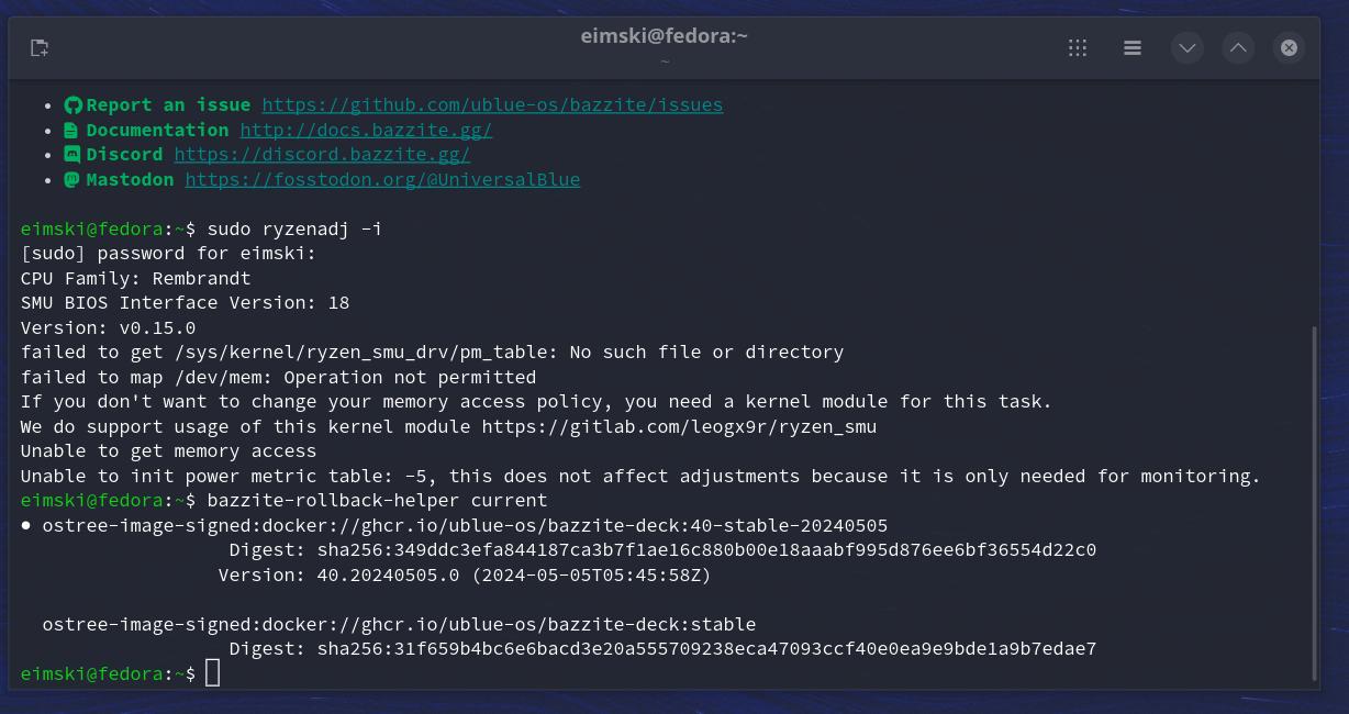 TDP Does Not Work On Fresh Install Loki Max Universal Blue tdp-does-not-work-on-fresh-install-loki-max-universal-blue